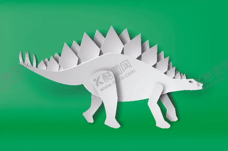 编号：56946409251659239746【酷图网】源文件下载-剪纸风格恐龙