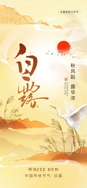 二十四节气白露海报24为霜