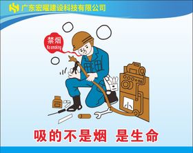 卡通警示牌