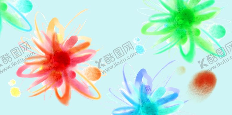 编号：76201310101243595470【酷图网】源文件下载-手绘水彩花卉 