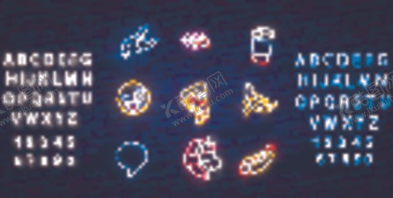 编号：50583010131030369683【酷图网】源文件下载-霓虹灯字母