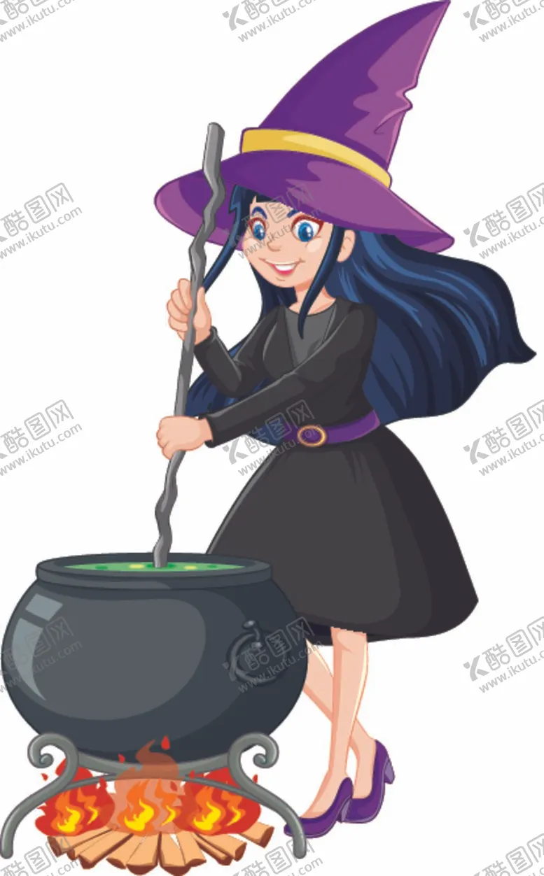编号：40675912050432523430【酷图网】源文件下载-卡通魔女