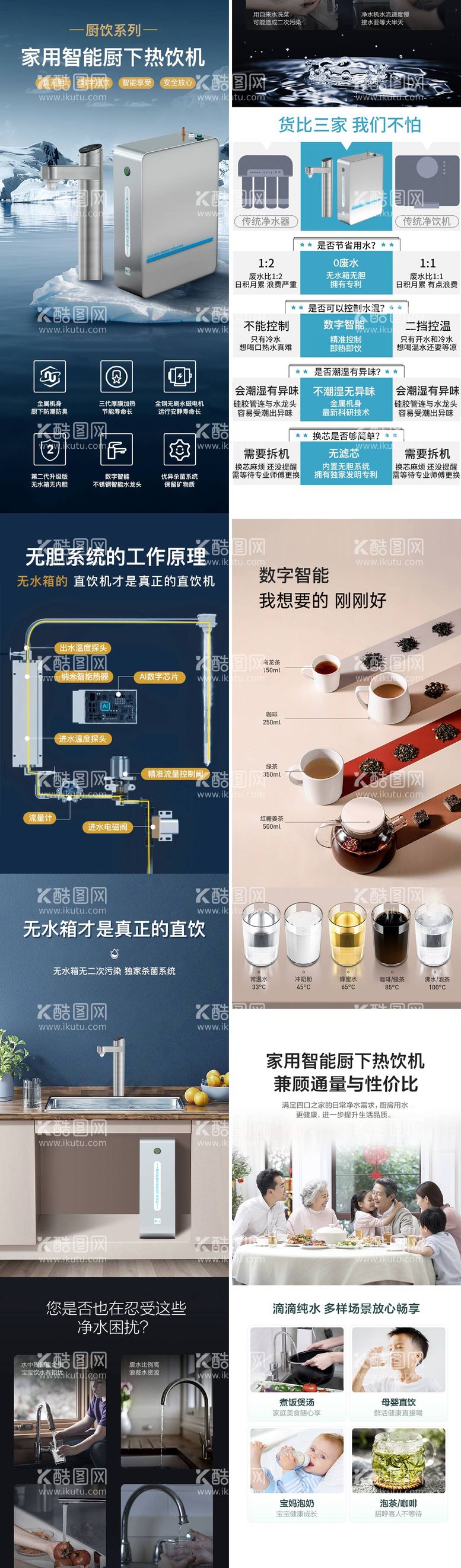 编号：17000111240341295500【酷图网】源文件下载-直饮机热饮机详情页