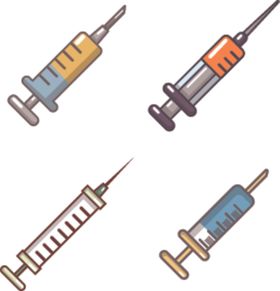 针筒注射器图标icon设计