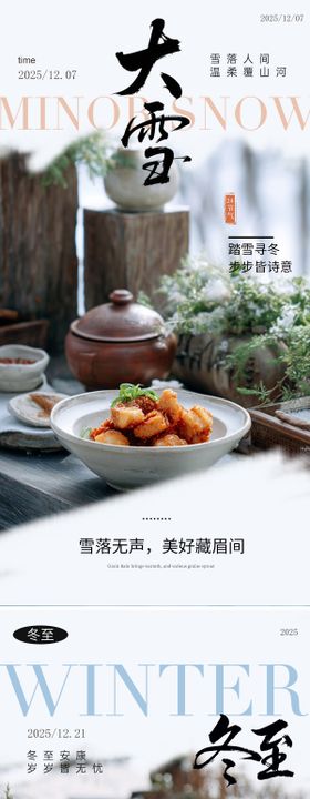 冬至大雪节气海报
