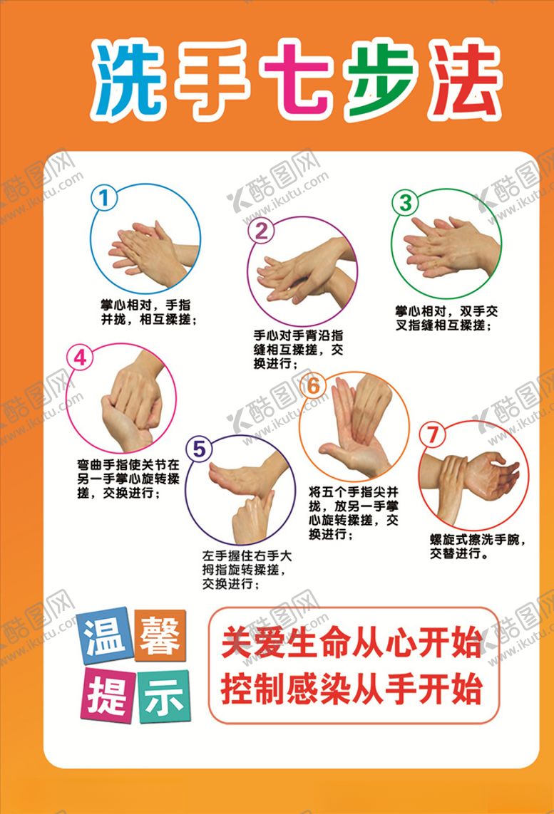 编号：51763509210858372130【酷图网】源文件下载-正确洗手七步法