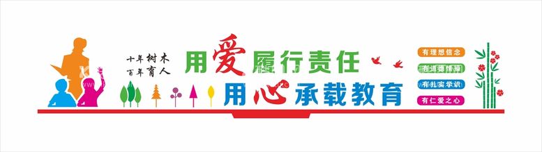 编号：13432201290851166621【酷图网】源文件下载-校园教师文化墙