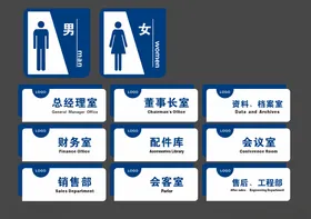 门牌卫生间办公室企业科室