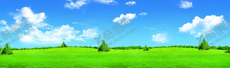 编号：51587411261352371211【酷图网】源文件下载-蓝天白云草地