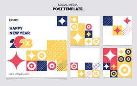 多彩几何图案设计素材