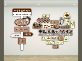 中医文化墙药食同源