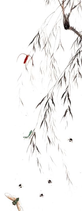 古风国风工笔画花免抠素材