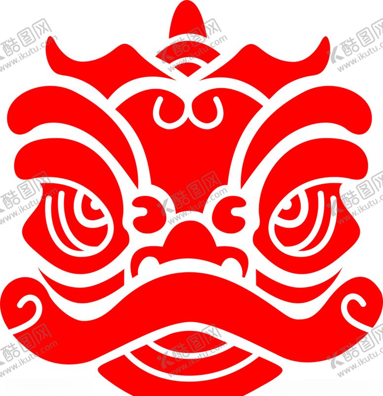 编号：19002707091613278767【酷图网】源文件下载-矢量舞狮头