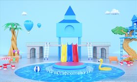 C4D模型游乐园