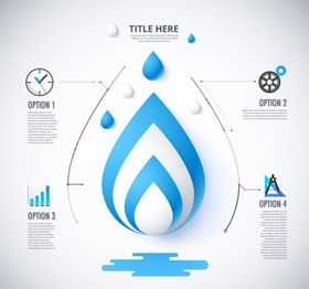抽象水滴信息图表