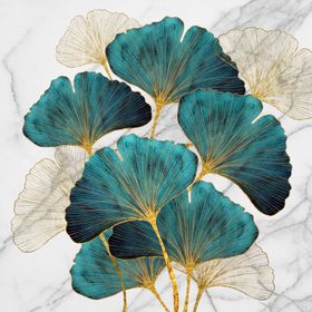 绿色杏叶装饰画