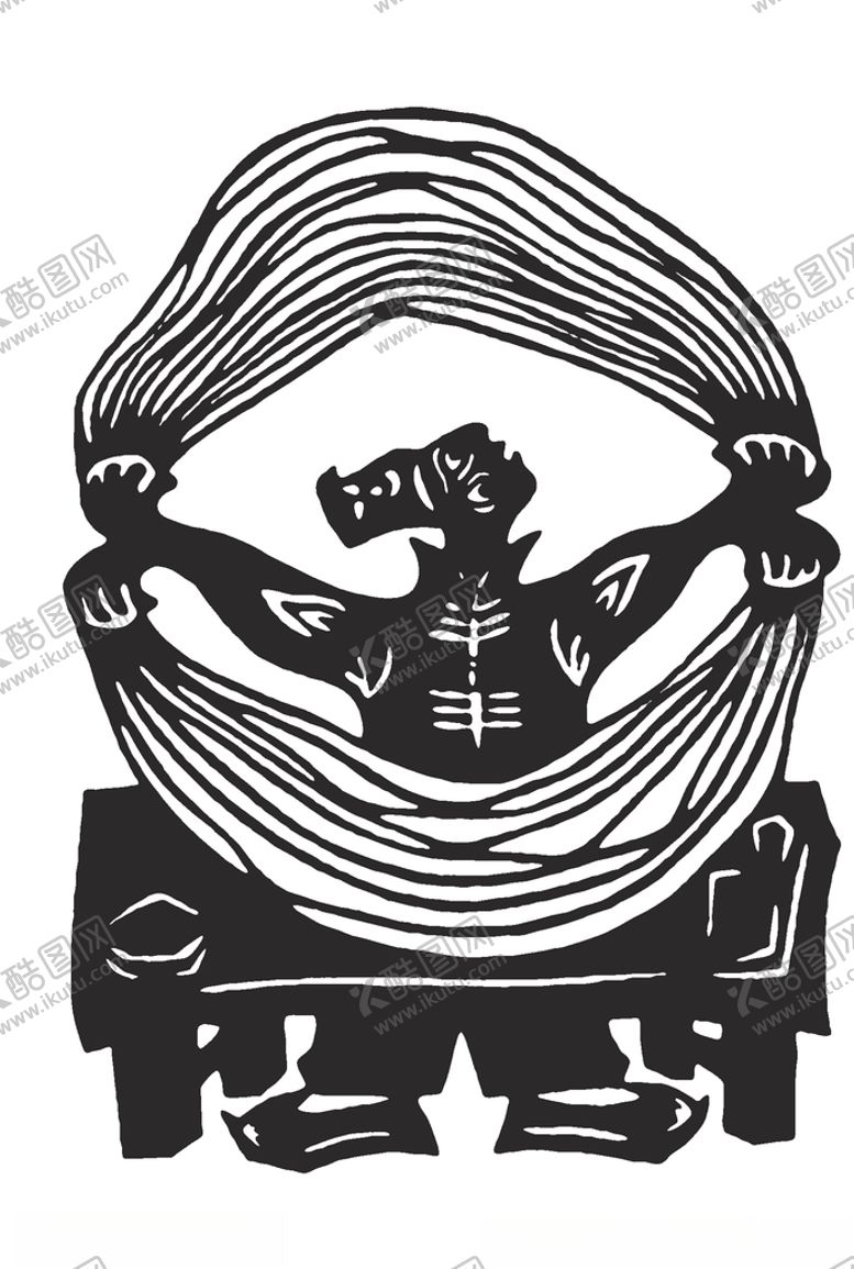 编号：32606010291458249044【酷图网】源文件下载-剪纸雕刻拉面民间面食