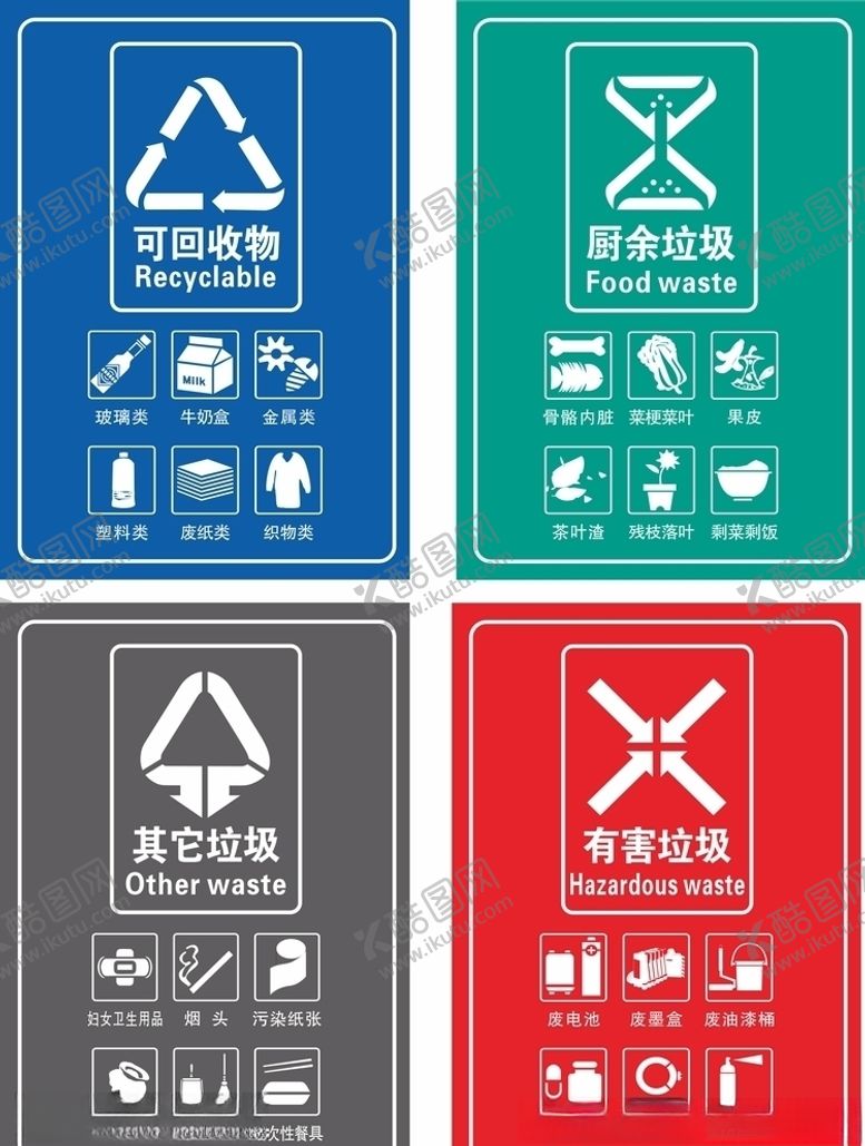 编号：46484910041214244386【酷图网】源文件下载-垃圾分类标签