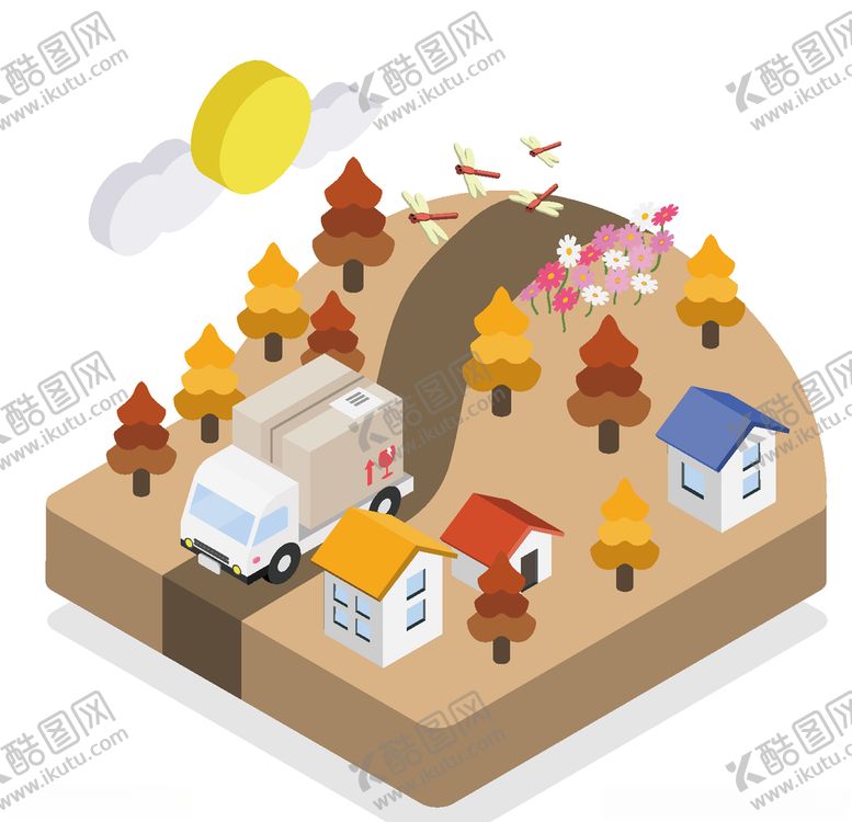 编号：51233410292346351929【酷图网】源文件下载-农村秋季场景