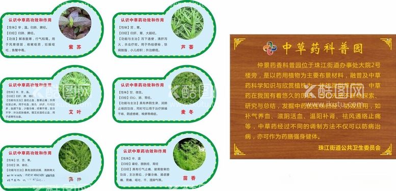 编号：27001611291333115397【酷图网】源文件下载-中草药科普牌