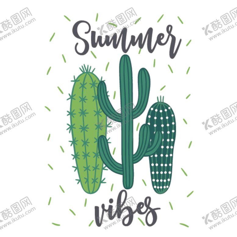 编号：74016209191840198712【酷图网】源文件下载-小清新仙人掌绘画图案