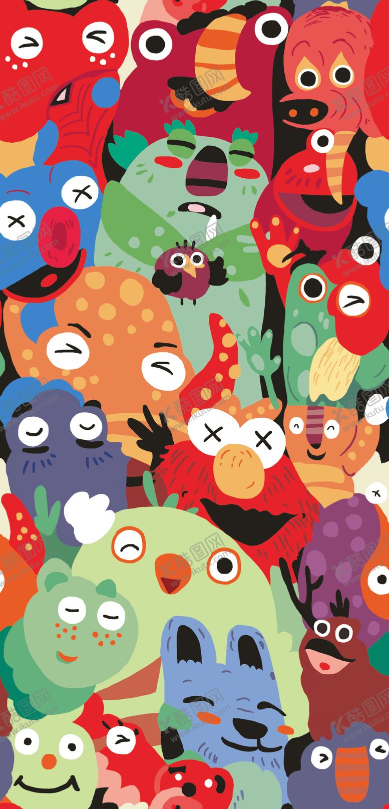 编号：19773809170048589230【酷图网】源文件下载-童装笑脸卡通印花