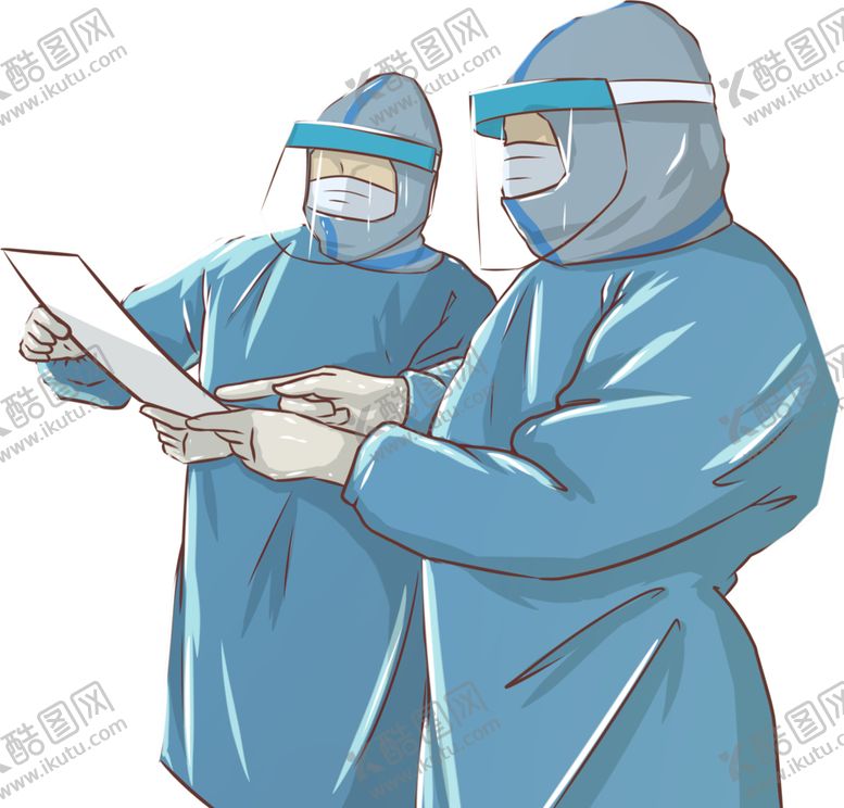 编号：90623410272153064804【酷图网】源文件下载-医护人员手绘透明底