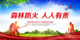 森林防火社会公益宣传海报素材