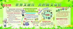 12月艾滋病主题宣传栏绿色清新