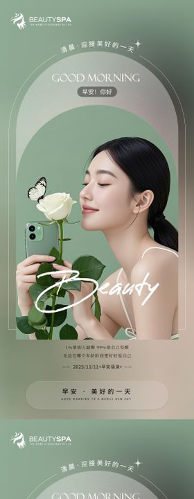 医美早安日签海报
