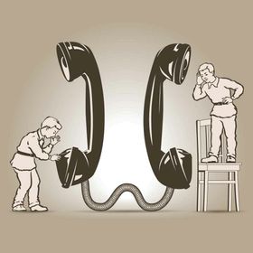 打电话通讯通话卡通创意素材