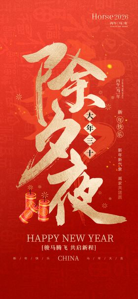 除夕之夜海报设计