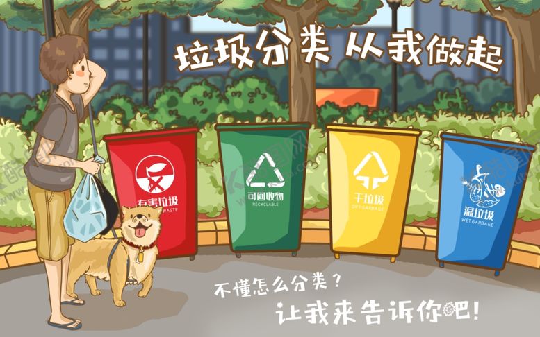 编号：89097409280610279120【酷图网】源文件下载-垃圾分类插画图片