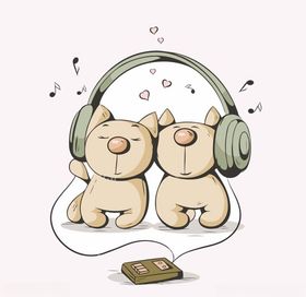 大牌耳机插画矢量歌曲