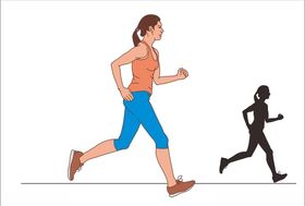 跑步女生