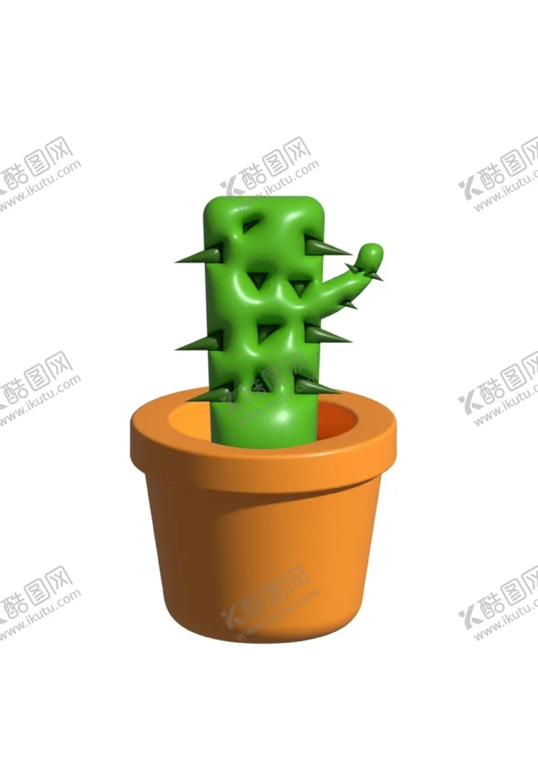 编号：01632409251743503290【酷图网】源文件下载-3D仙人掌元素