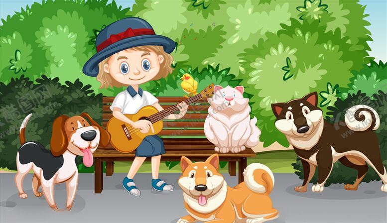 编号：64710409292003454136【酷图网】源文件下载-卡通动物和人