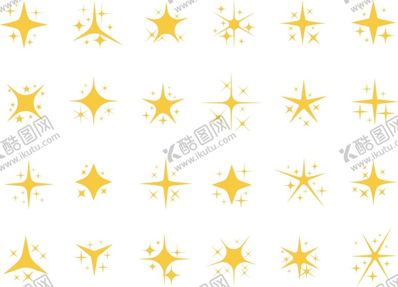 编号：83629709181139103127【酷图网】源文件下载-金色卡通星星五角星元素