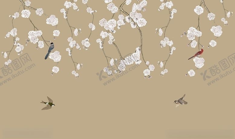 编号：98603910060108061710【酷图网】源文件下载-手绘花鸟