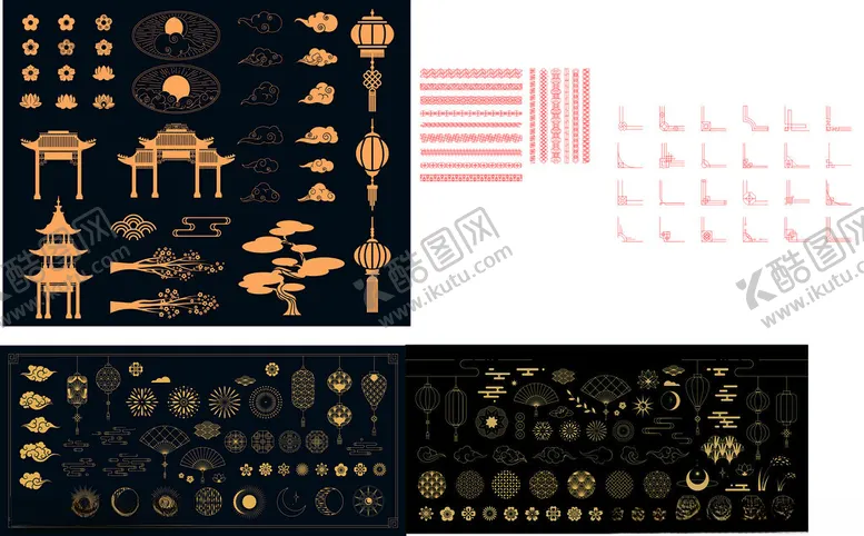 编号：89785412221945091813【酷图网】源文件下载-国风传统元素合集