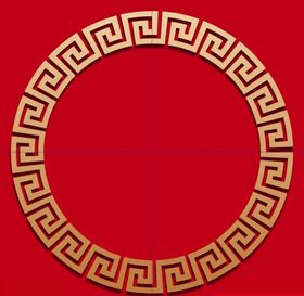 中国风边框金色