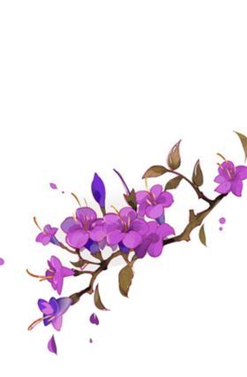 传统中国风古风装饰元素景文人墨客花朵水彩画