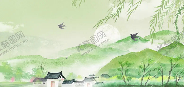 编号：76440204290041098455【酷图网】源文件下载-水墨江南山水景