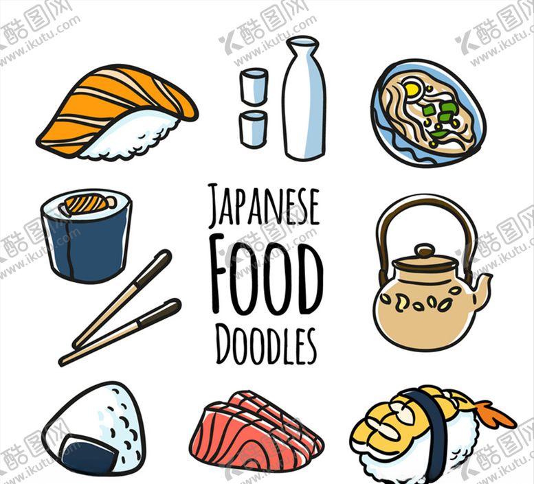 编号：99262607090331111407【酷图网】源文件下载-手绘美味食物素材