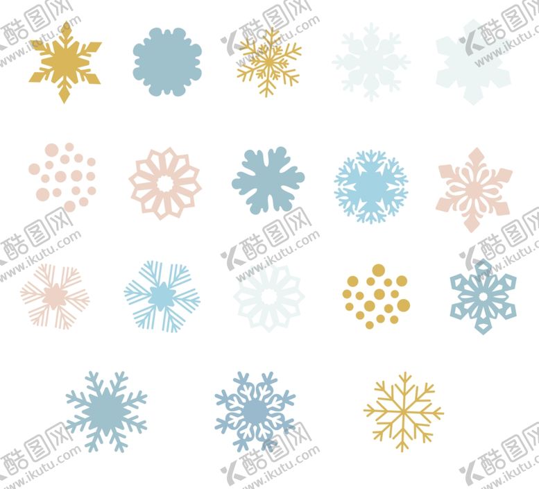 编号：13341207061030175650【酷图网】源文件下载-圣诞装饰雪花