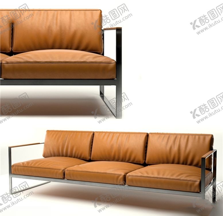 编号：74673410181150163113【酷图网】源文件下载-后现代办公三人沙发