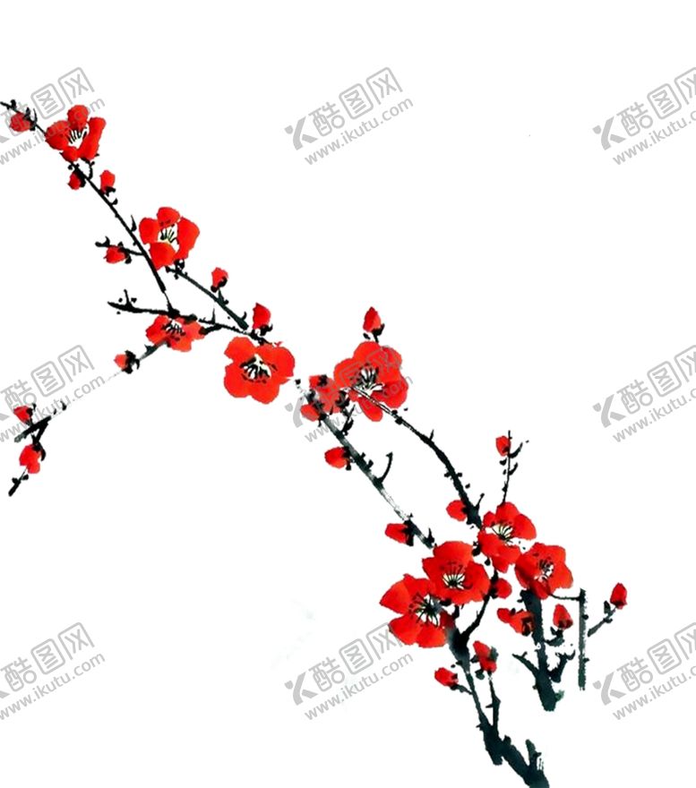 编号：21466811272111056570【酷图网】源文件下载-水墨梅花
