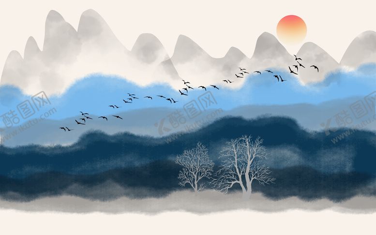编号：27160910090733220137【酷图网】源文件下载-山水画 