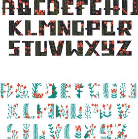 创意花纹字母