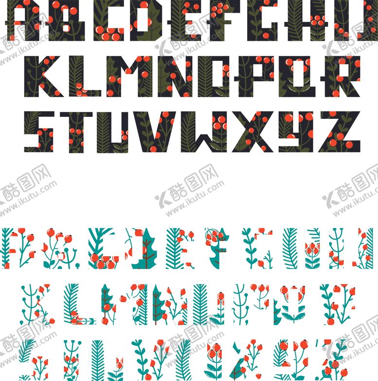 编号：97231310180453411019【酷图网】源文件下载-创意花纹字母